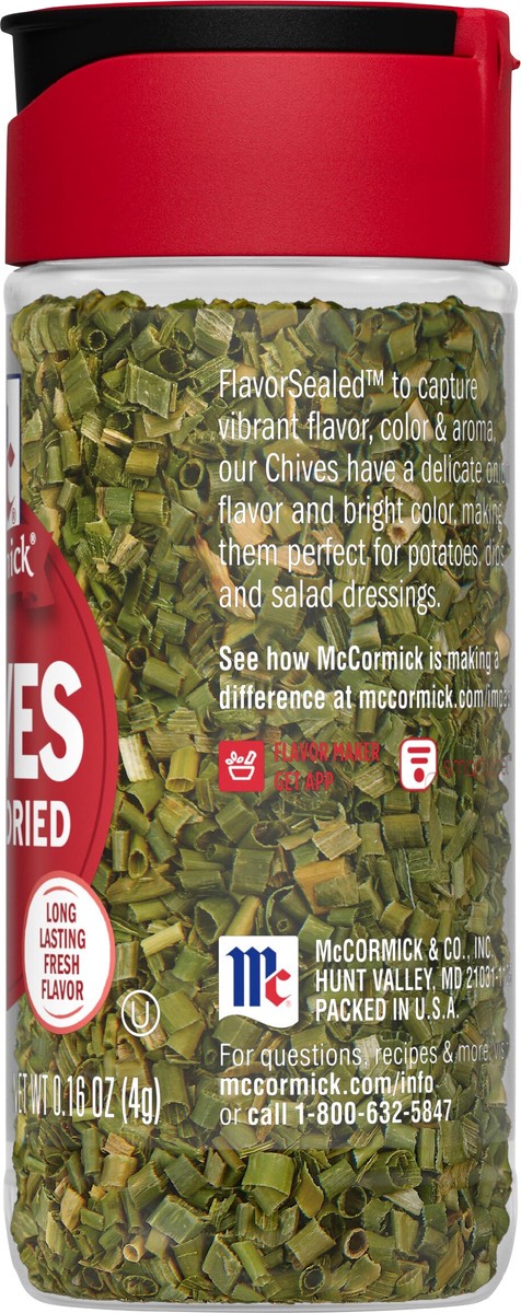 slide 9 of 9, McCormick Chives - Freeze Dried, 0.16 oz