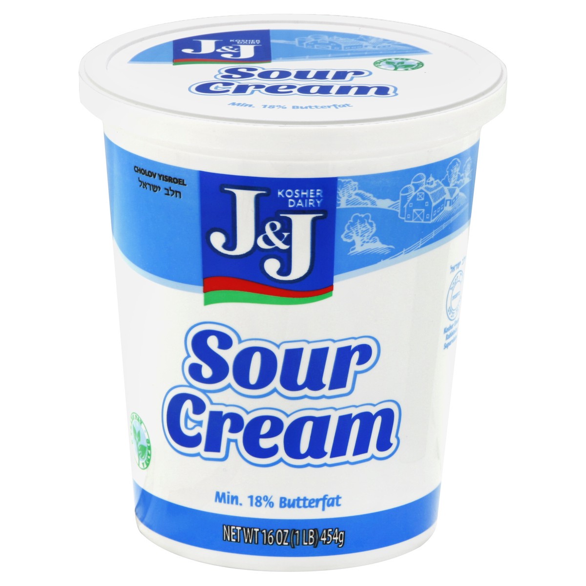 slide 3 of 3, J&J Sour Cream 16 oz, 16 oz