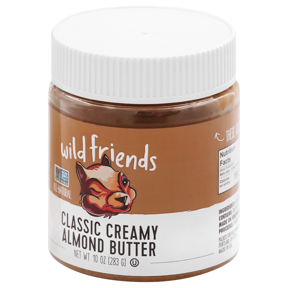 slide 2 of 9, Wild Friends Classic Creamy Almond Butter 10 oz, 10 oz