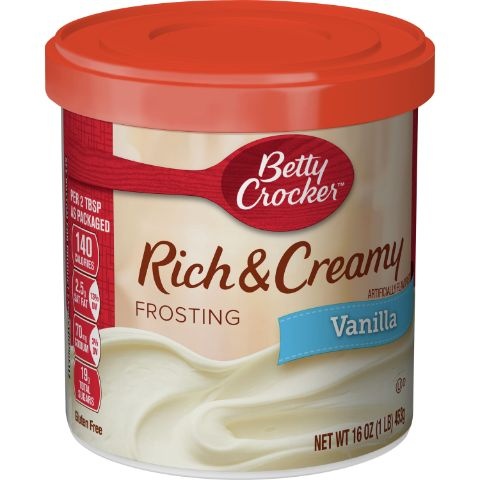 slide 1 of 1, Betty Crocker Rich & Creamy Frosting Vanilla, 16 oz