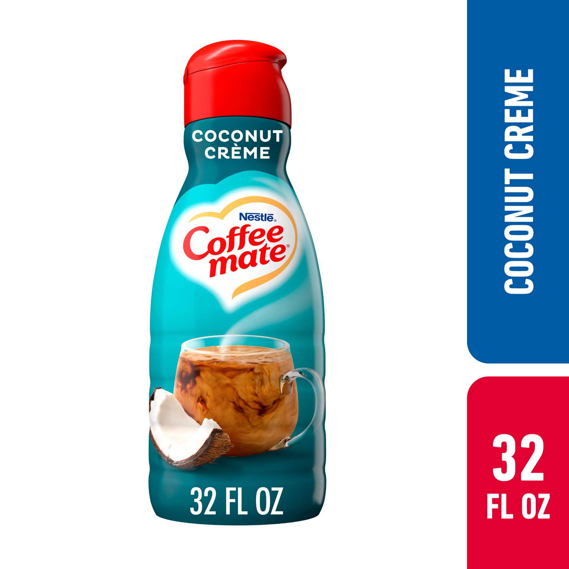 slide 1 of 7, Coffee Mate Coconut Crème Flavored Coffee Creamer, Non-Dairy, Gluten-Free, 63 Servings, 32 oz