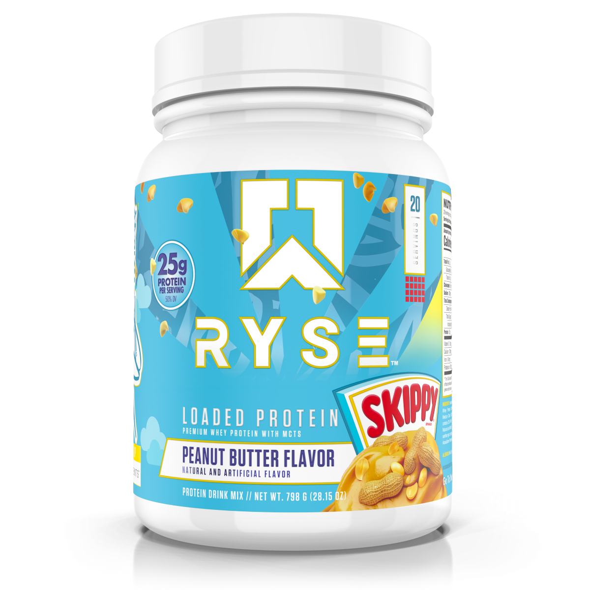 slide 1 of 13, Ryse Loaded Protein Peanut Butter Flavor Protein Drink Mix 28.15 oz, 28.15 oz