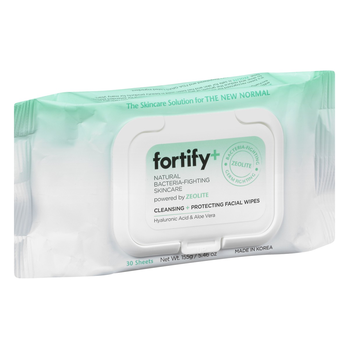 slide 8 of 9, Zeolite Fortify+ Hyaluronic Acid & Aloe Vera Cleansing + Protecting Facial Wipes 30 ea, 30 ct