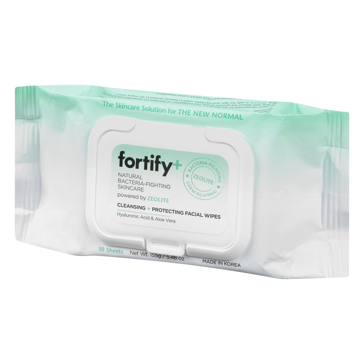 slide 9 of 9, Zeolite Fortify+ Hyaluronic Acid & Aloe Vera Cleansing + Protecting Facial Wipes 30 ea, 30 ct