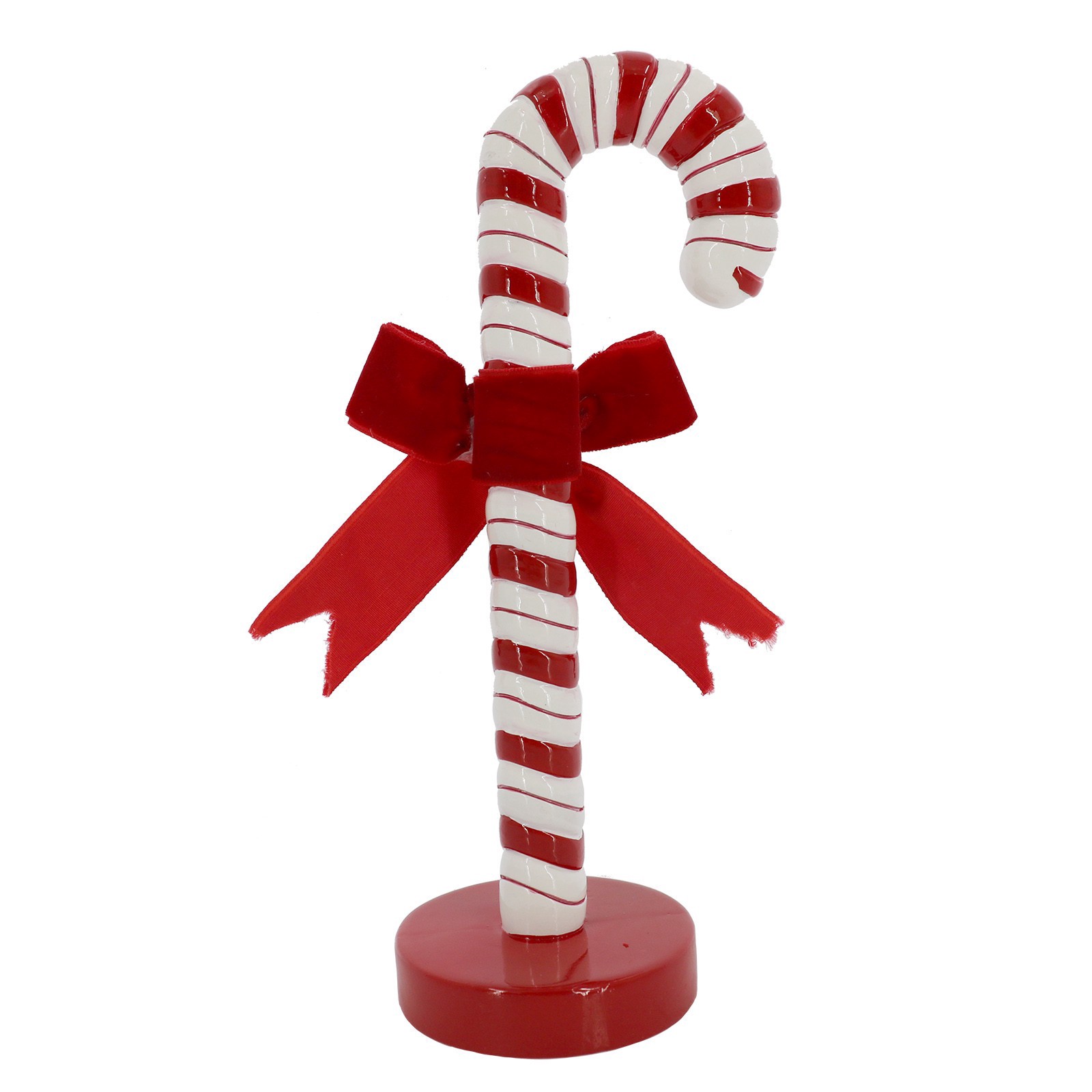 slide 3 of 4, 8" Red & White Candy Cane With Bow Tabletop Decor By Ashland, 8 in