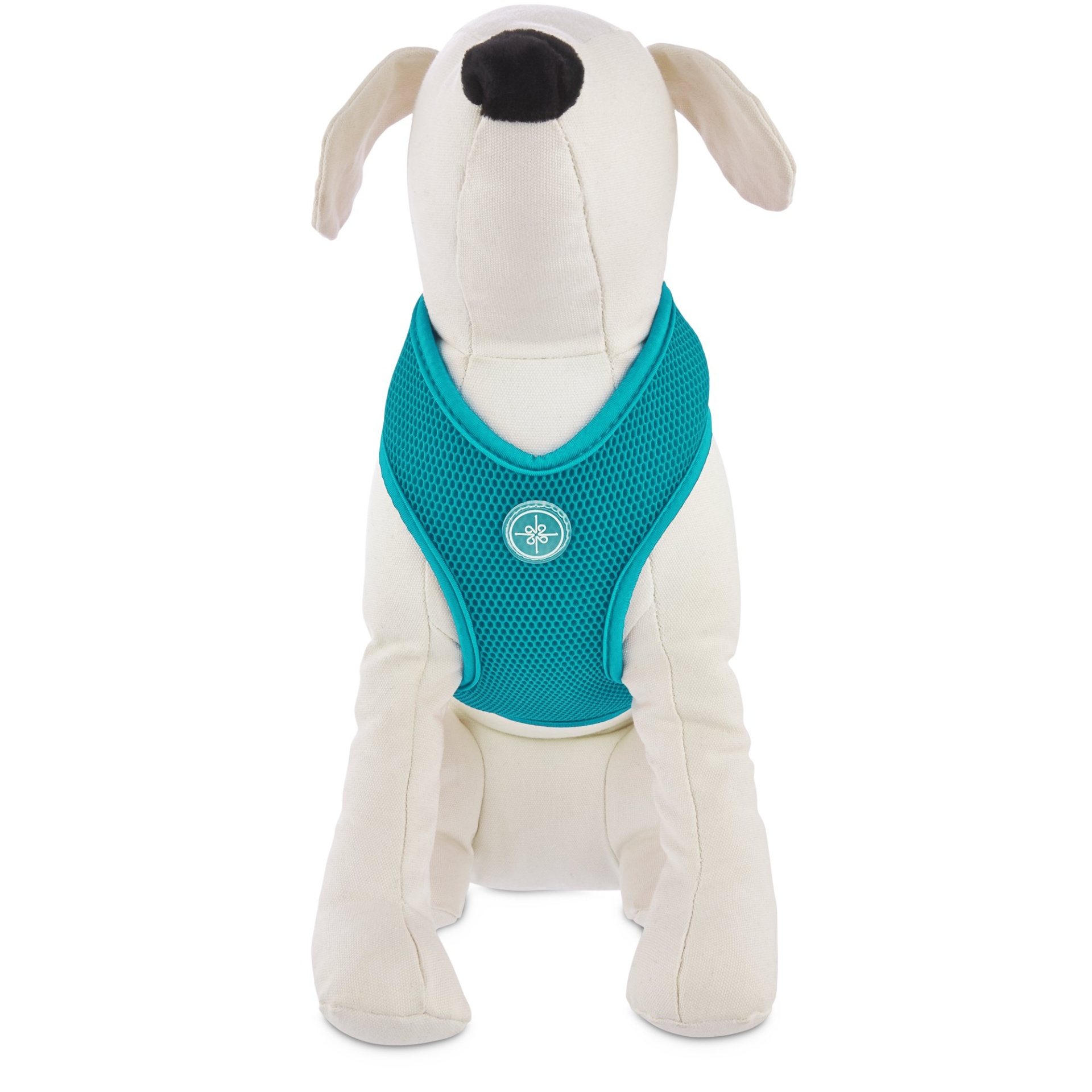 slide 1 of 1, Good2Go Teal Mesh Dog Harness, MED