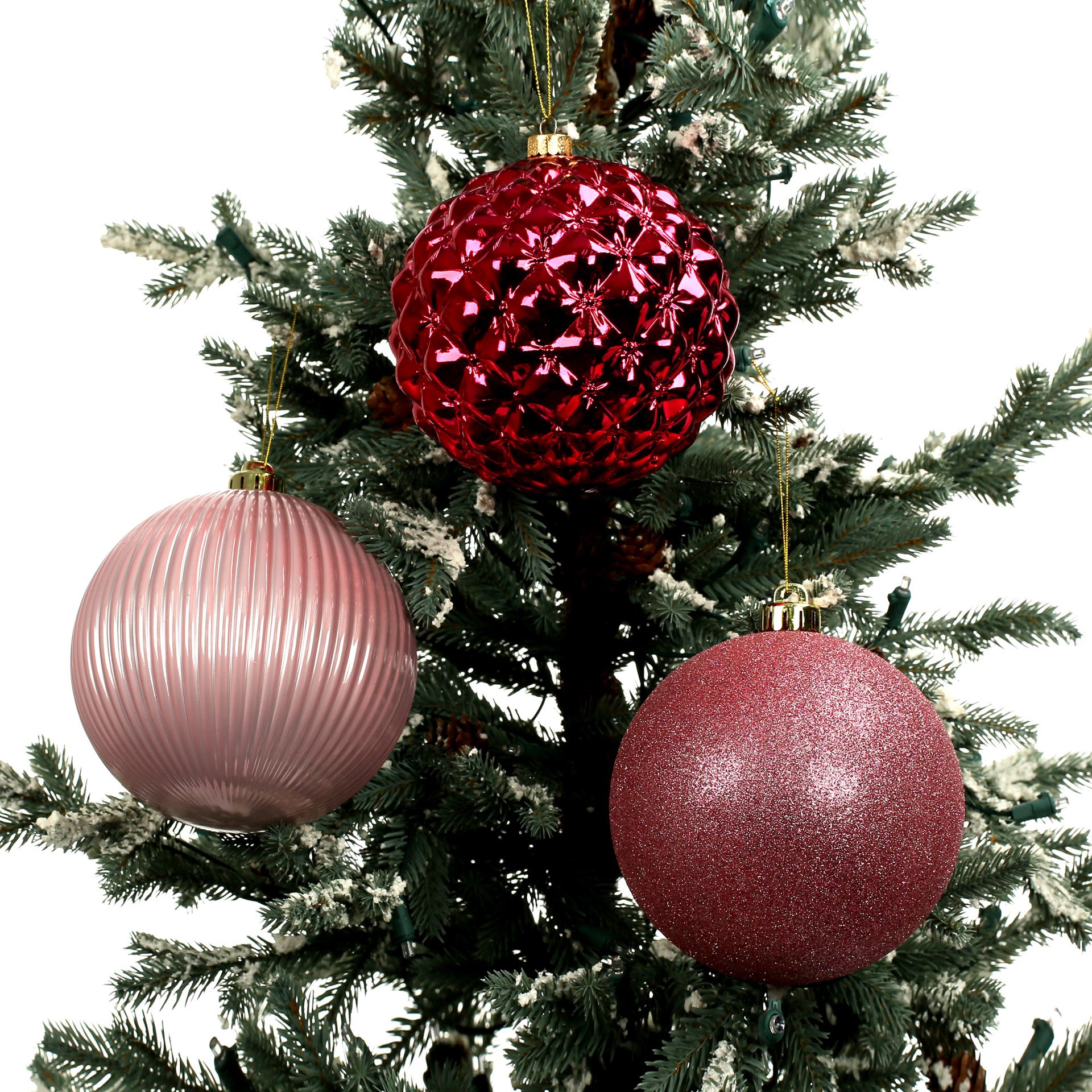 slide 2 of 3, 5 Pack 5.9" Pink Mix Shatterproof Ball Ornaments By Ashland, 5 ct