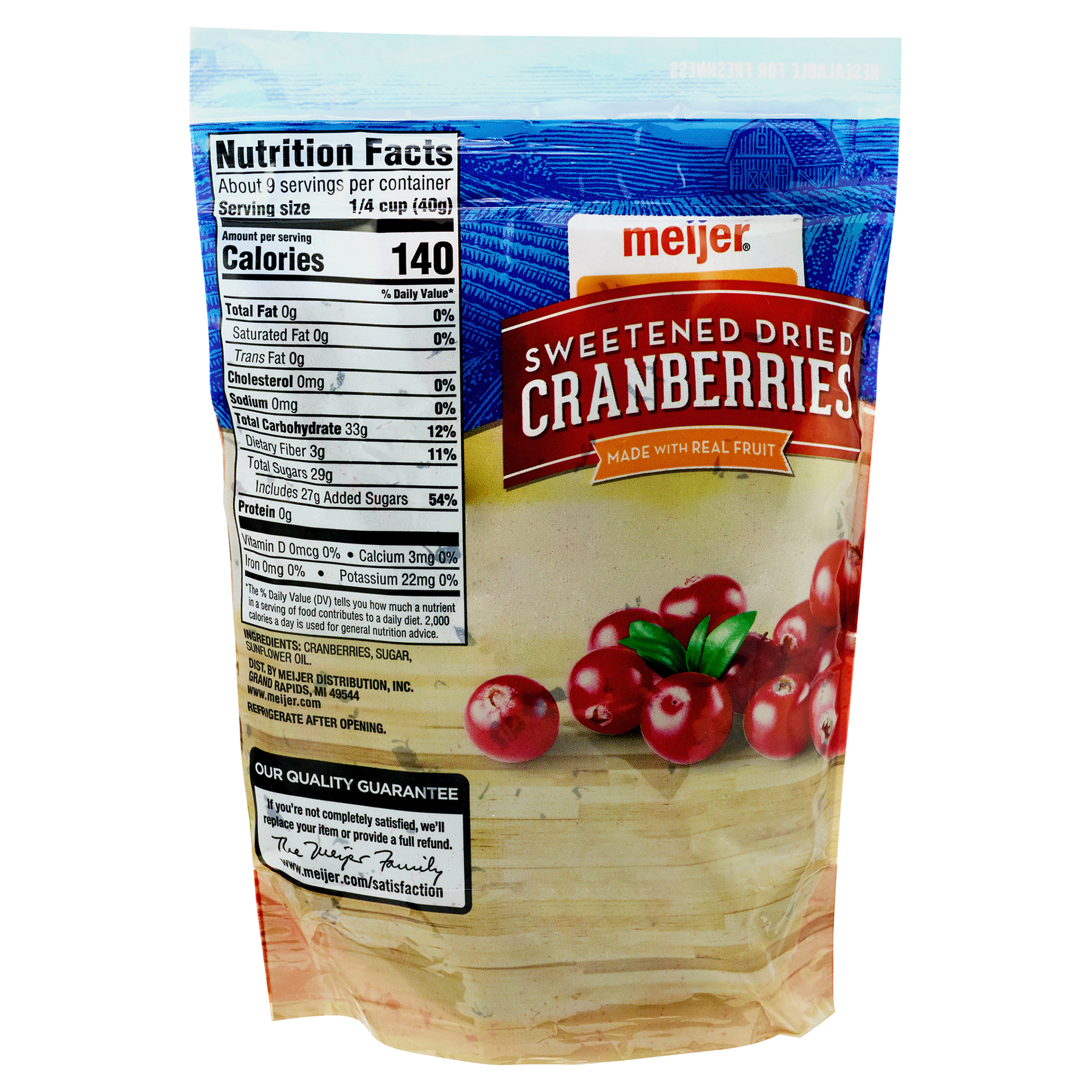 slide 5 of 5, Meijer Sweetened Dried Cranberries, 12 oz