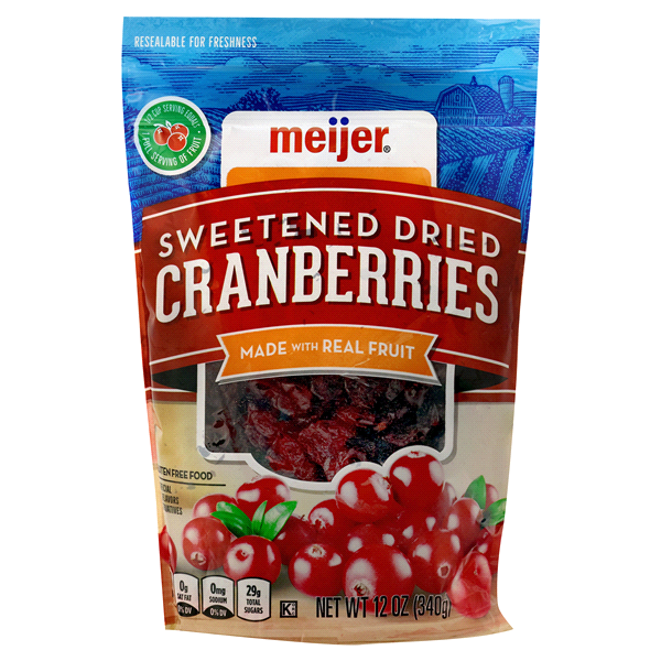 slide 1 of 5, Meijer Sweetened Dried Cranberries, 12 oz