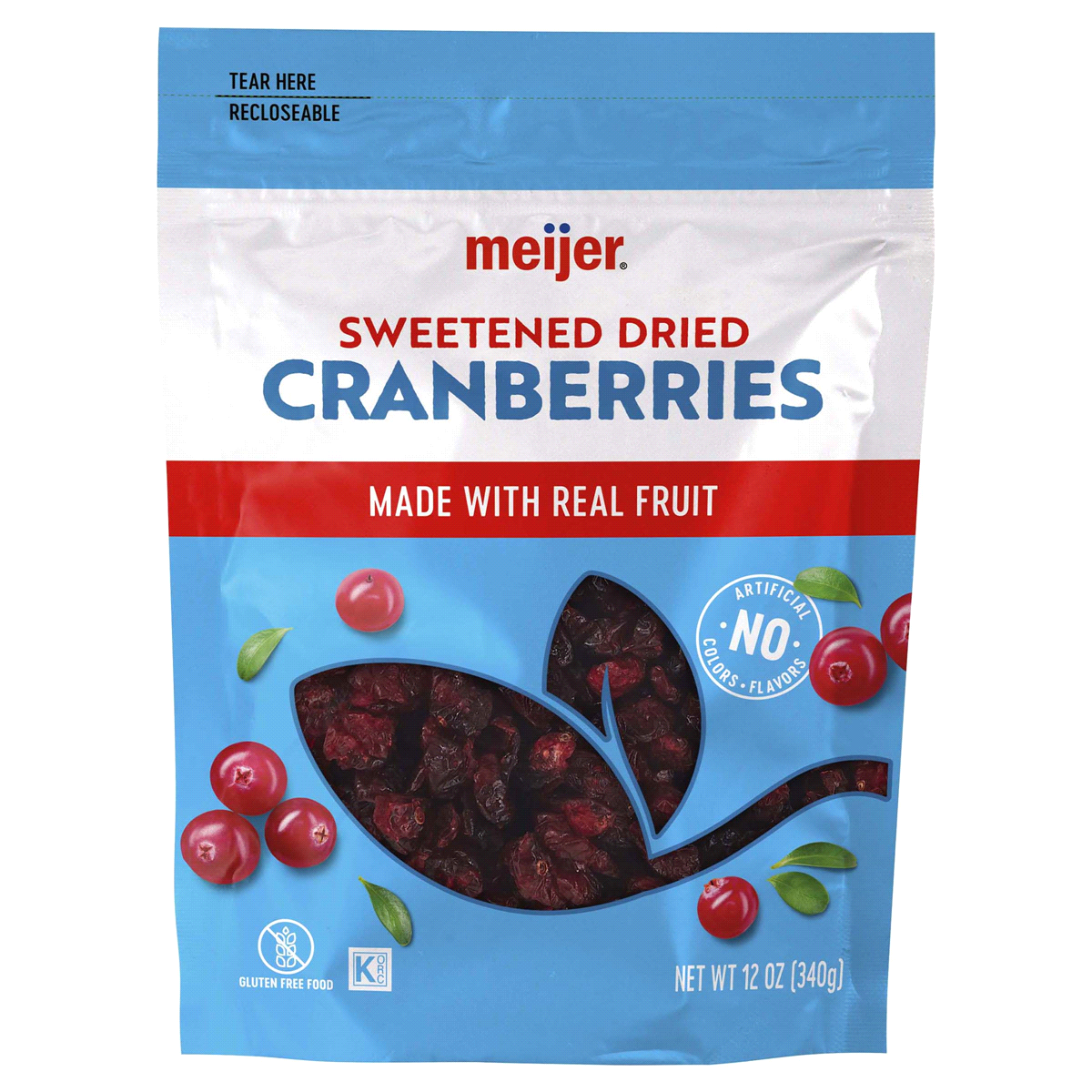 slide 1 of 5, Meijer Sweetened Dried Cranberries, 12 oz