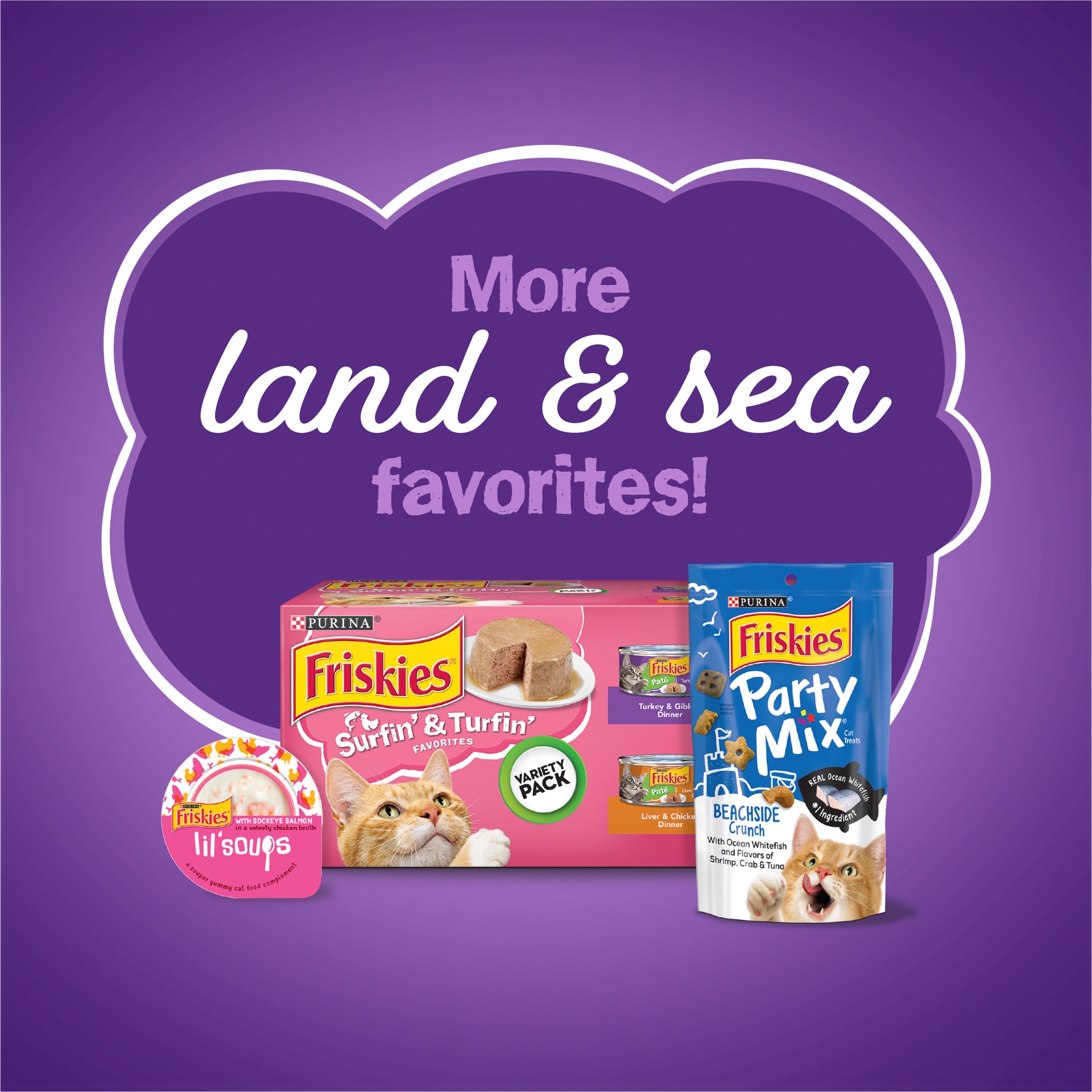 slide 6 of 9, Purina Friskies Dry Cat Food, Surfin' & Turfin' Favorites - 16 lb. Bag, 16 lb