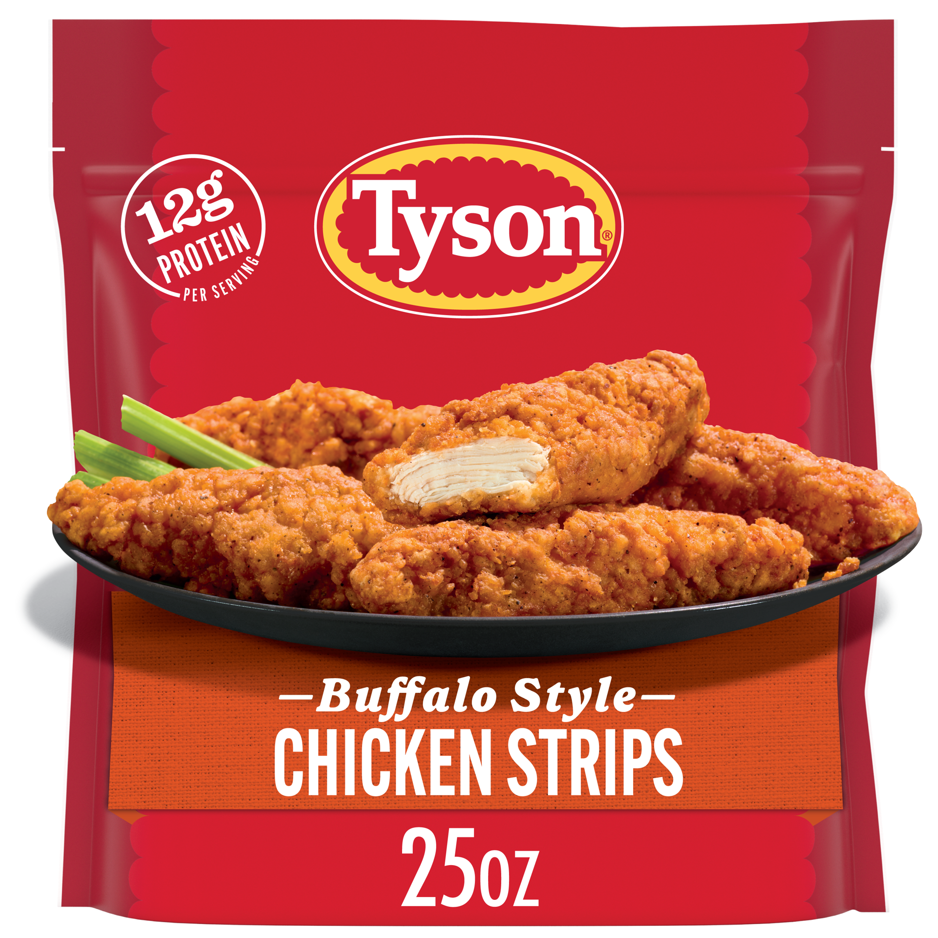 slide 1 of 6, Tyson Frozen Buffalo Style Chicken Strips, 25 oz, 25 oz