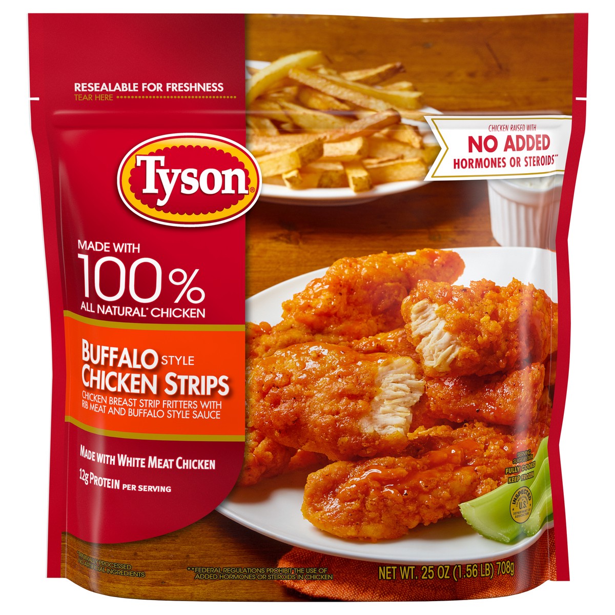 slide 1 of 6, Tyson Buffalo Style Chicken Strips - Frozen - 25oz, 25 oz