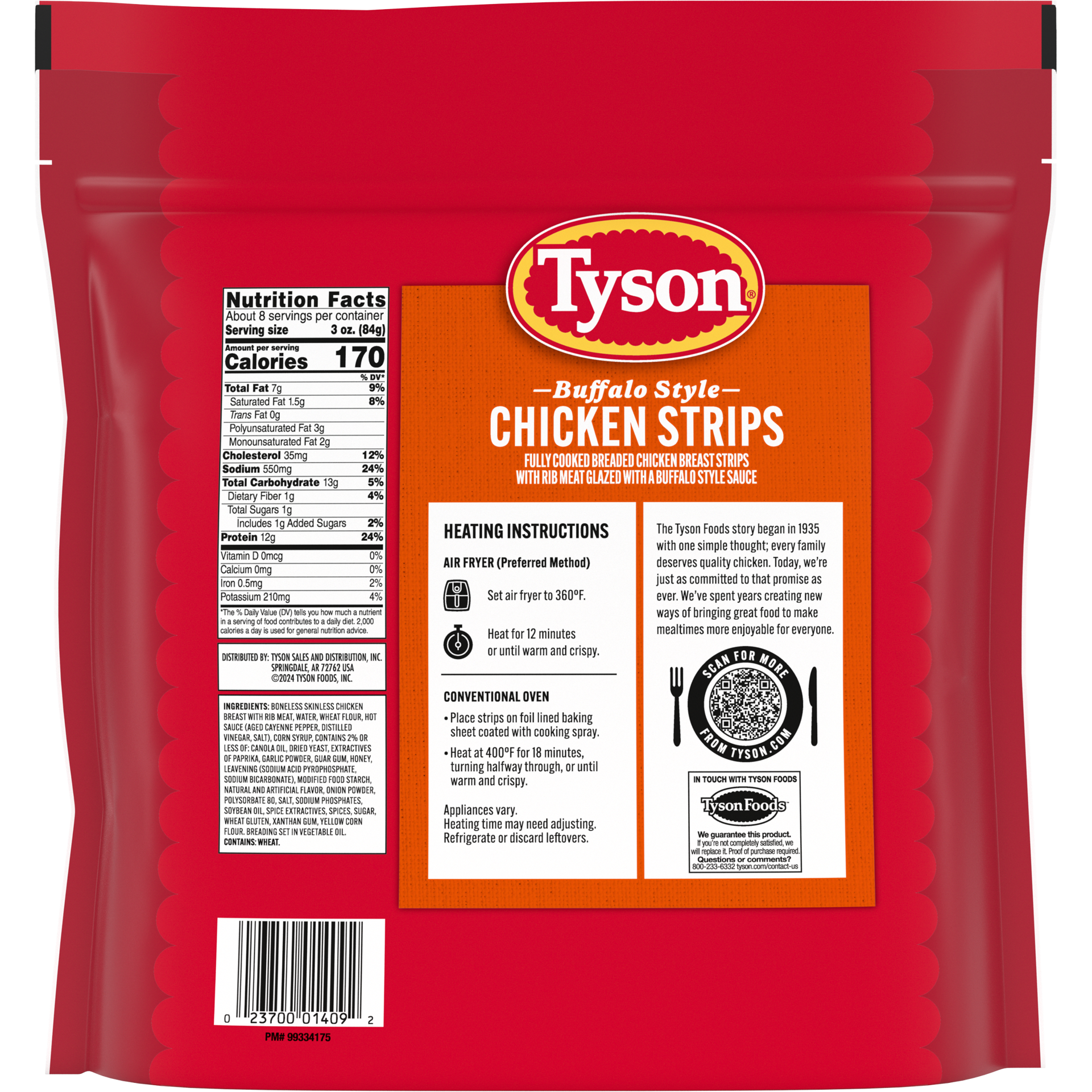 slide 1 of 6, Tyson Buffalo Style Chicken Strips, 25 oz (Frozen), 25 oz