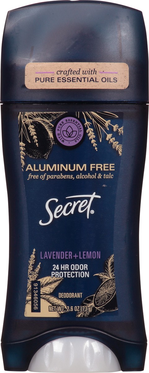 slide 12 of 13, Secret Aluminum Free Lavender + Lemon Deodorant 2.6 oz, 2.6 oz