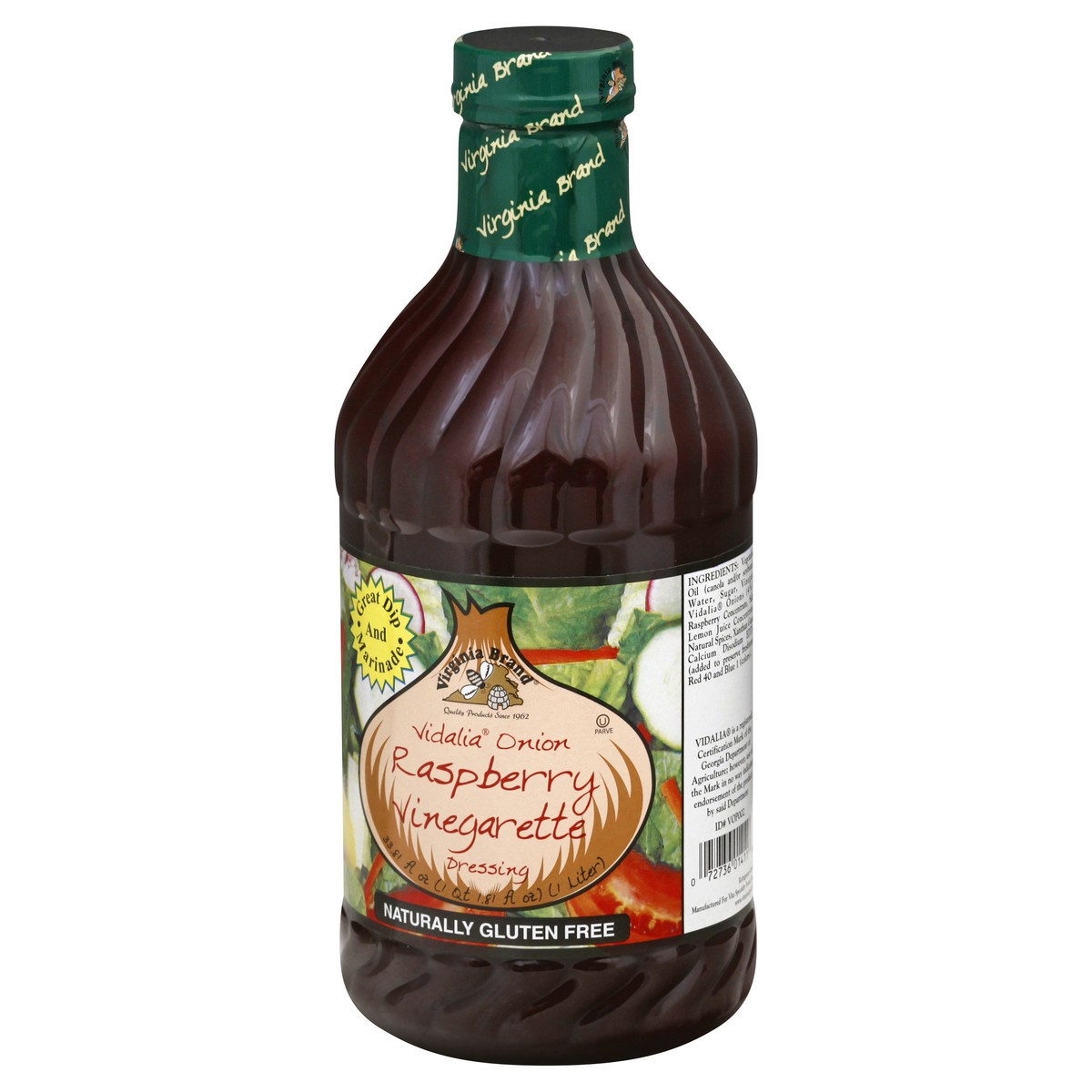 slide 5 of 13, Virginia Vidalia Onion Gluten Free Raspberry Vinegarette Dressing 33.81 oz, 33.81 oz