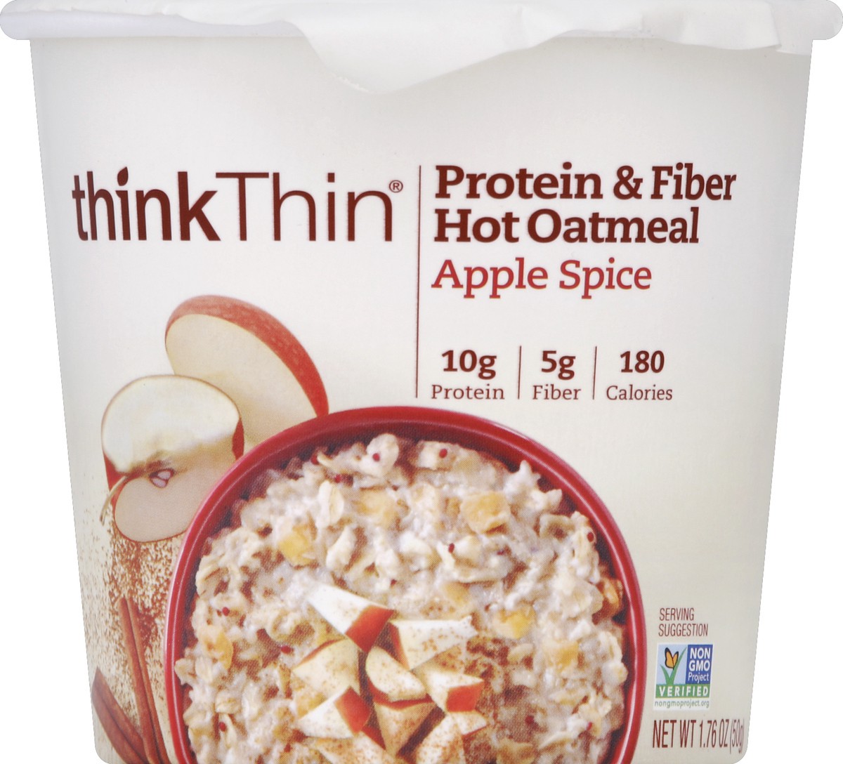 slide 1 of 4, thinkThin Oatmeal 1.76 oz, 1.76 oz