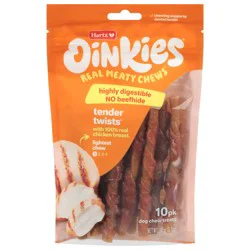 Oinkies Tender Twists Dog Chew Treats - 10 Each