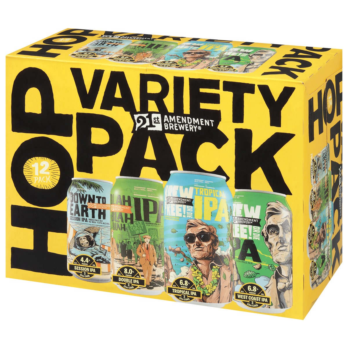 slide 7 of 9, 21St Amendment Brewery Beer, Hop, Variety Pack, 12 ct; 12 oz
