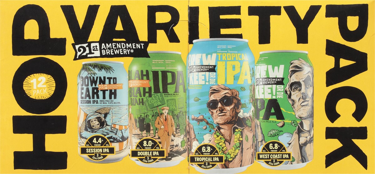 slide 3 of 9, 21St Amendment Brewery Beer, Hop, Variety Pack, 12 ct; 12 oz