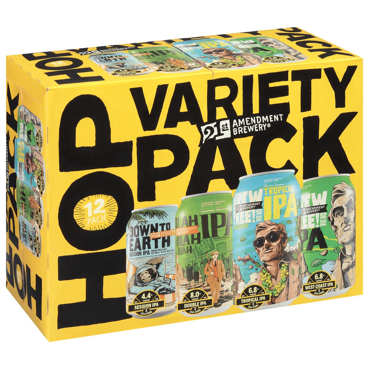 slide 1 of 9, 21St Amendment Brewery Beer, Hop, Variety Pack, 12 ct; 12 oz