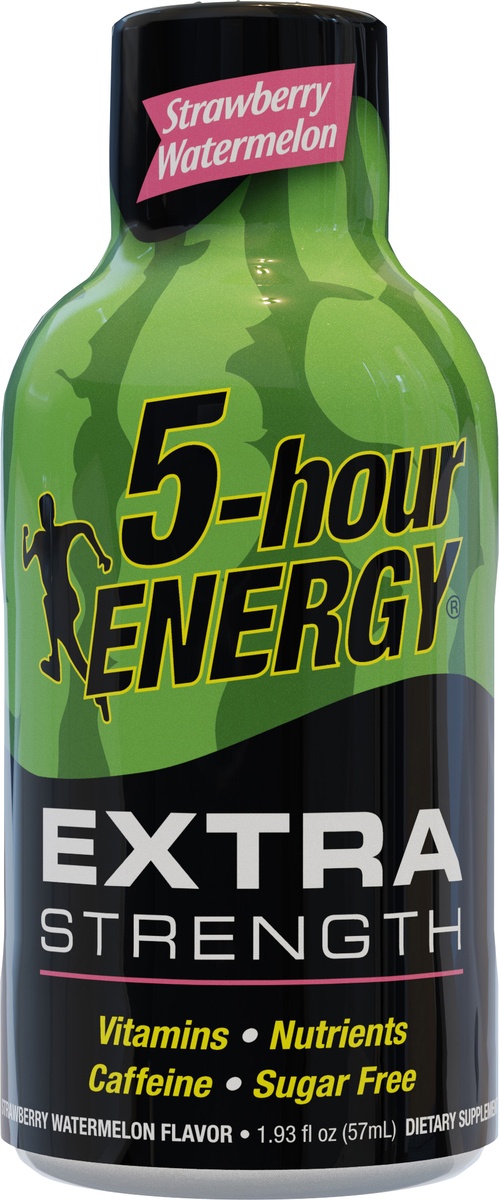 slide 6 of 8, 5-hour ENERGY Shot, Extra Strength, Strawberry Watermelon, 1.93 fl oz