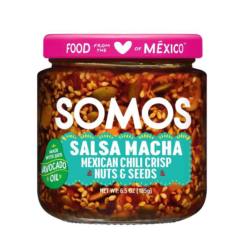 slide 1 of 5, Somos Mexican Chili Crisp Nuts & Seeds Salsa Macha 6.5 oz, 6.5 oz