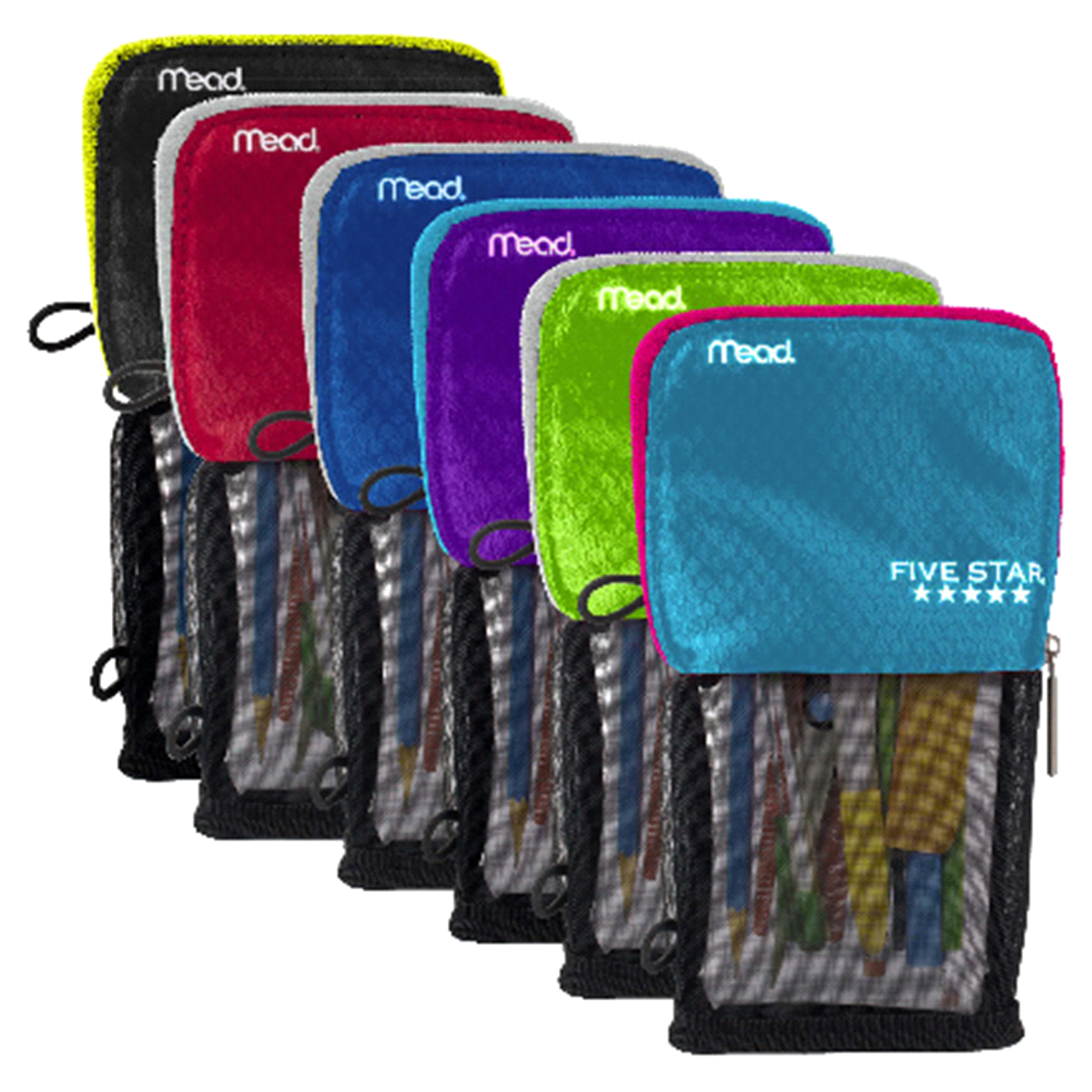 slide 1 of 1, Mead Five Star Stand 'N Store Pencil Pouch, 1 ct