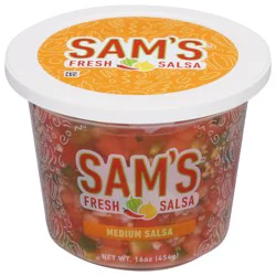 Sam's Fresh Salsa Medium Salsa 16 oz