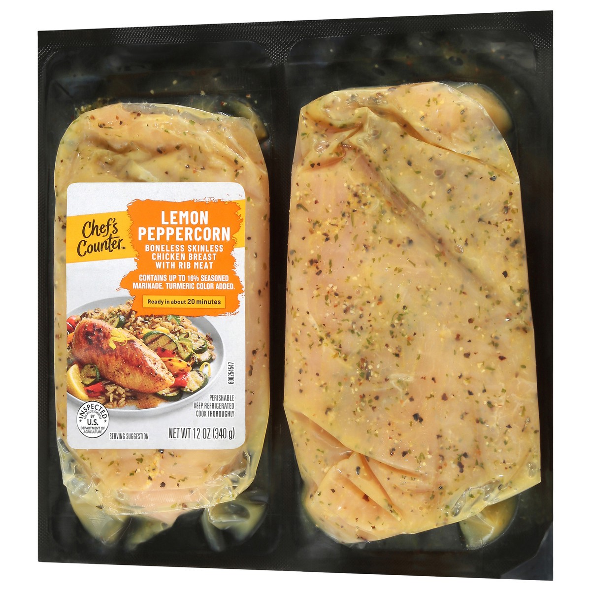 slide 4 of 4, Chefs Counter Chicken Breast Lemon Peppercorn 12 Oz - 12 OZ, 12 oz