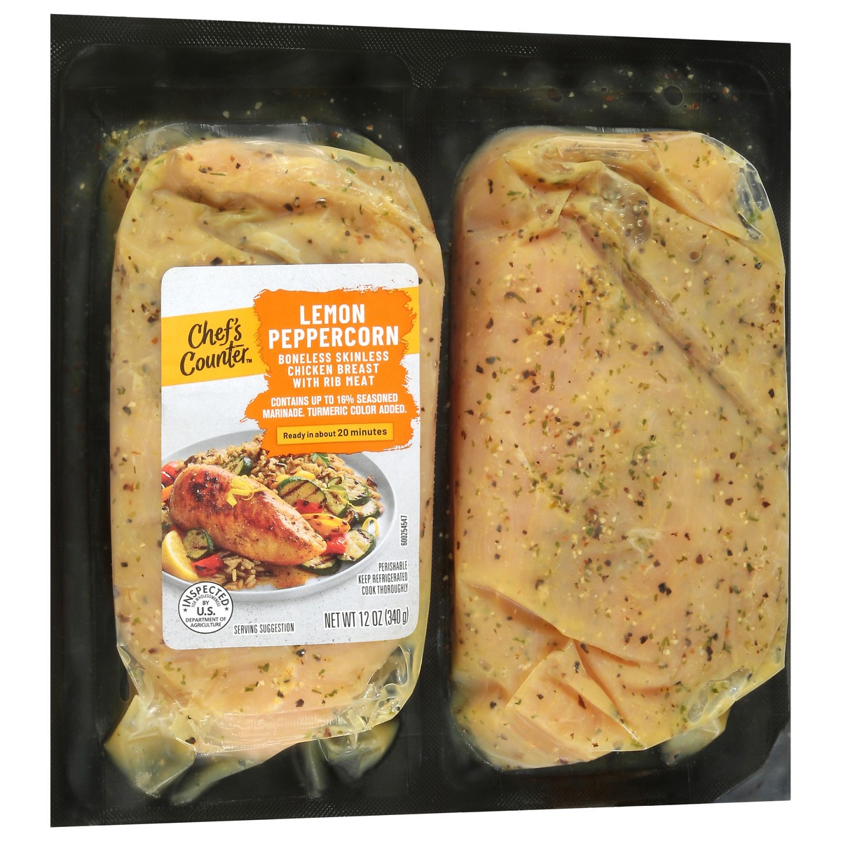 slide 2 of 4, Chefs Counter Chicken Breast Lemon Peppercorn 12 Oz - 12 OZ, 12 oz
