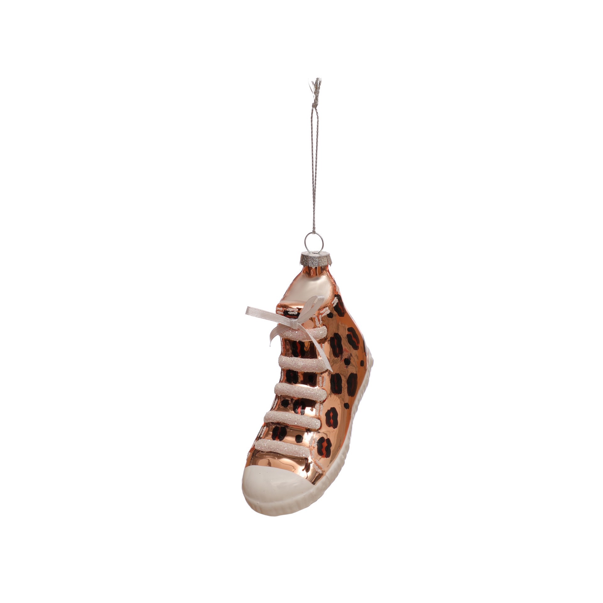 slide 2 of 3, 4" Leopard Spot Shoes Glass Ornament By Ashland, 4 in