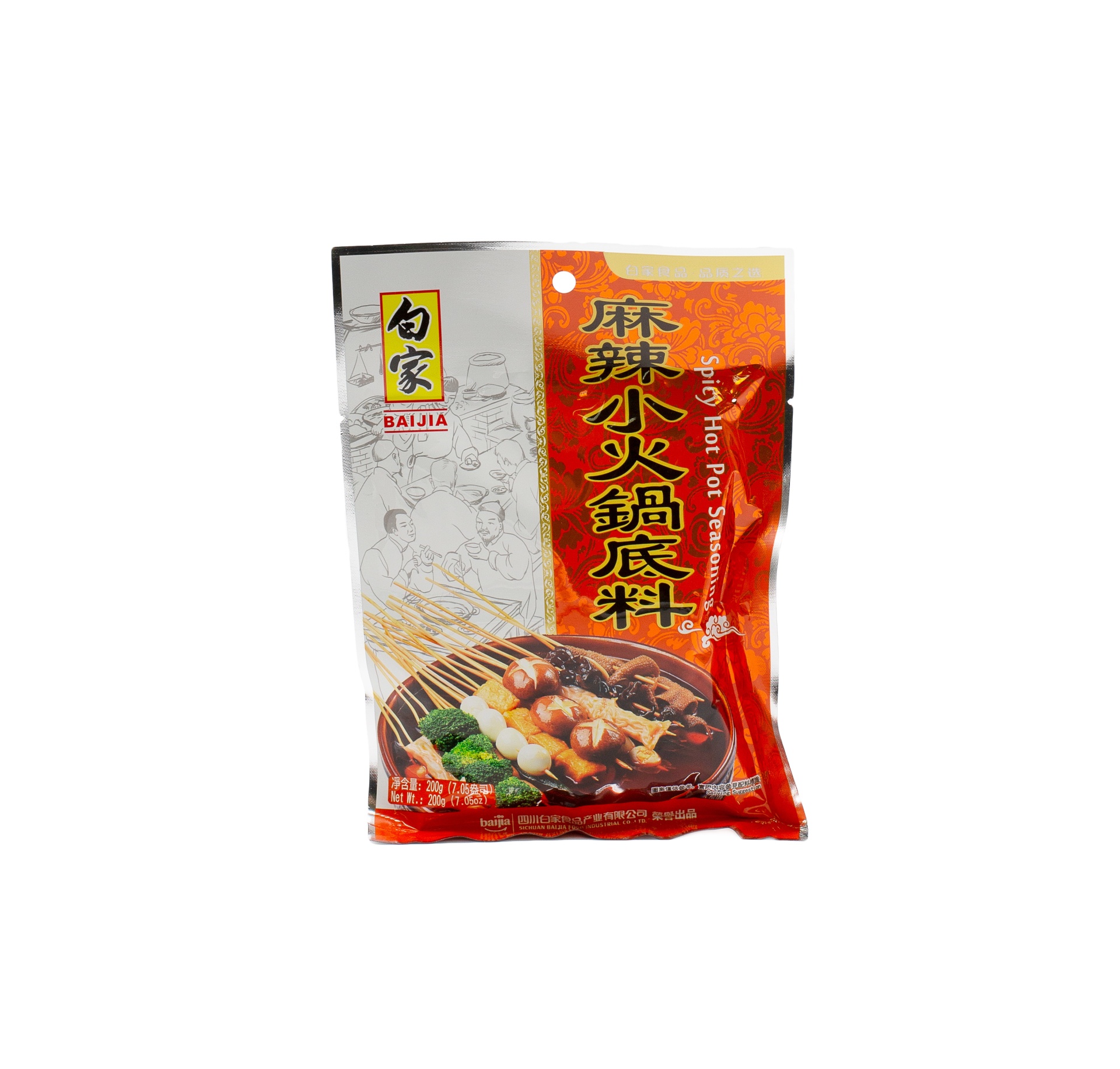 slide 1 of 1, Baijia Hot Pot Seasoning Hot-spicy Pot, 200 gram