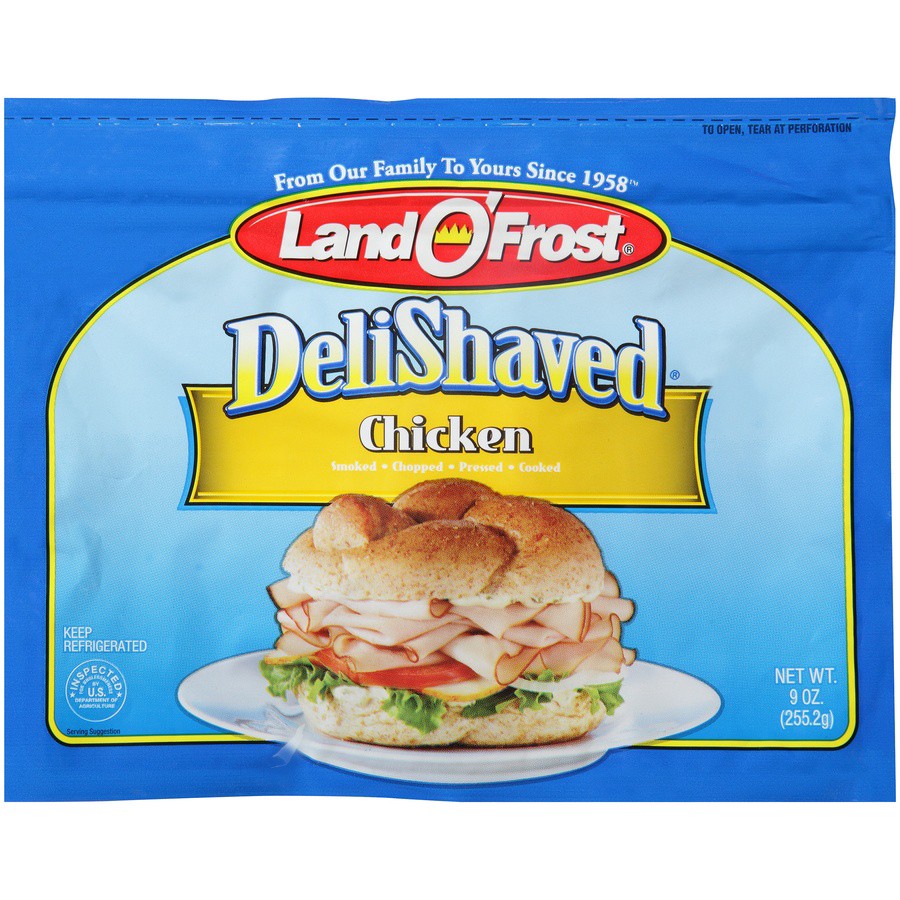 slide 1 of 9, Land O' Frost DeliShaved Chicken 9 oz, 9 oz