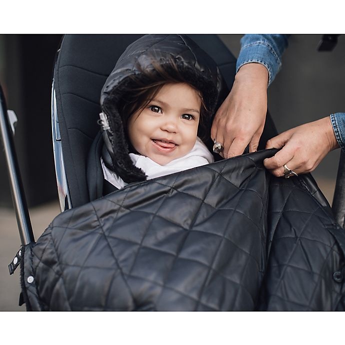 slide 4 of 9, 7AM Enfant K-Poncho 3-in-1 Baby Carrier Cover & Stroller Blanket with Plush Lining - Black, 1 ct