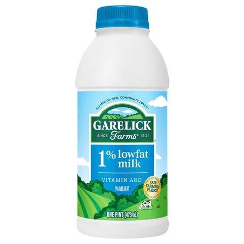 slide 1 of 1, Garelick Farms 1% Milk Pint, 16 oz