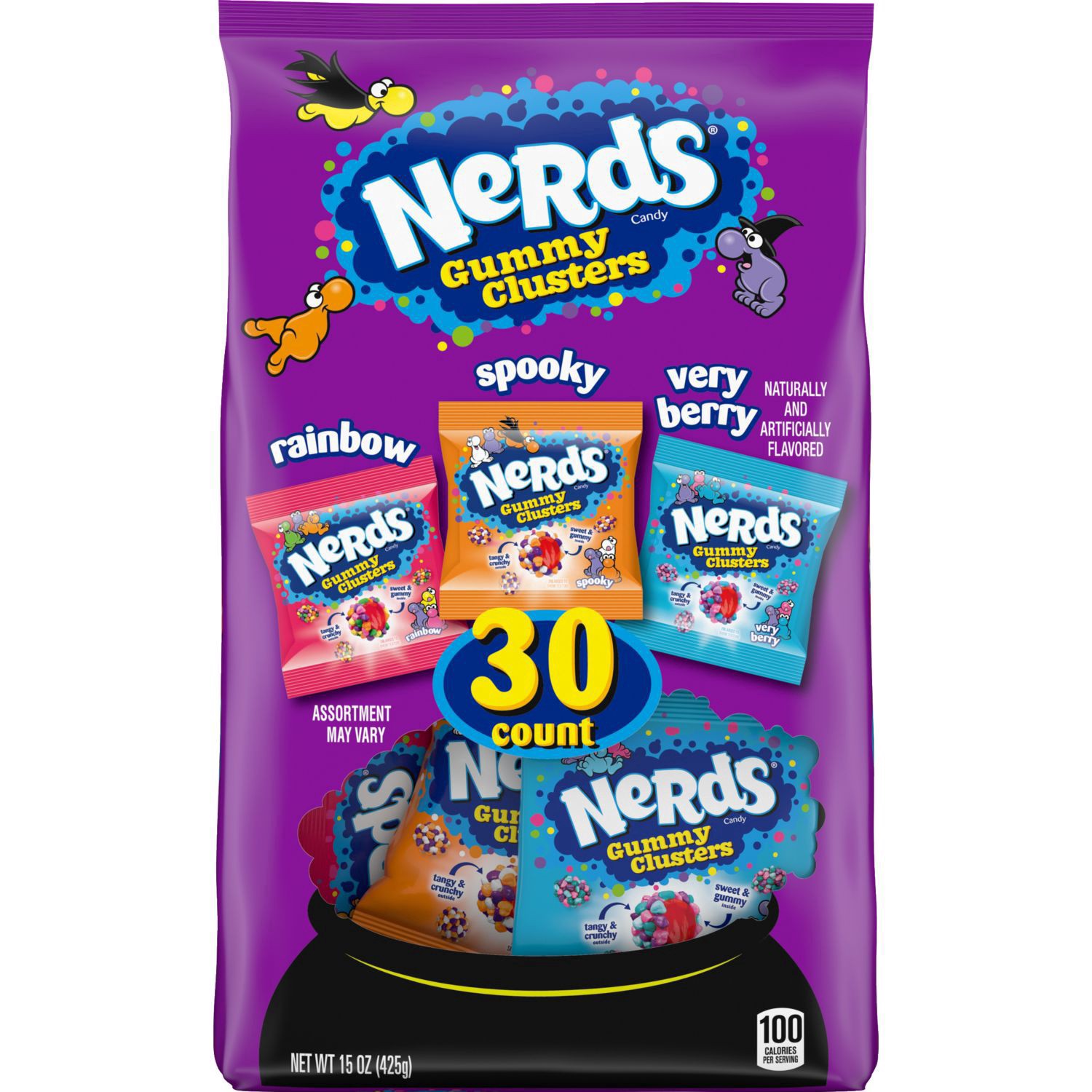 slide 1 of 1, Nerds, Gummy Clusters, 0.93 Oz, 15 oz