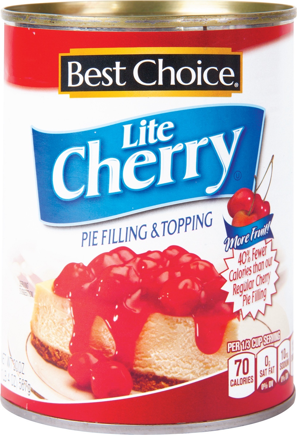 slide 1 of 1, Best Choice Lite Cherry Pie Filling, 20 oz