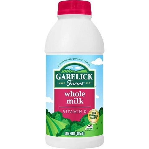 slide 1 of 1, Garelick Farms Whole Milk Pint, 16 oz