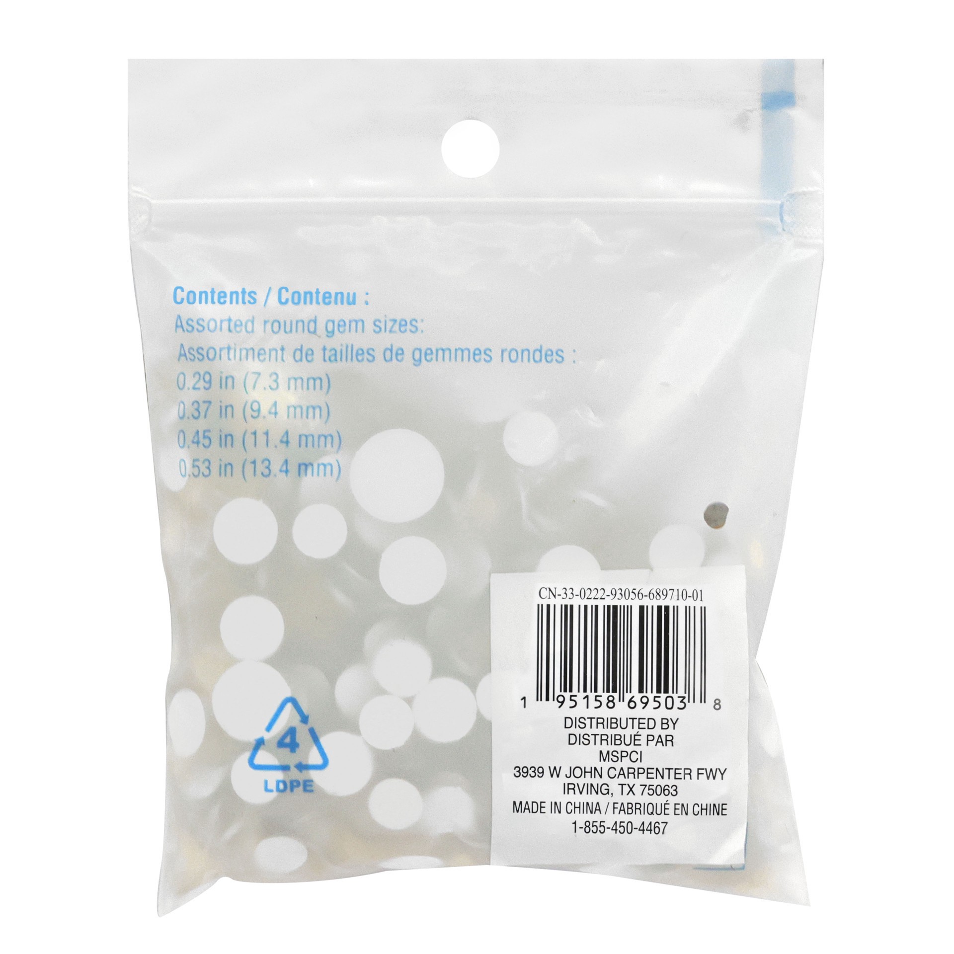 slide 2 of 3, Gold Round Mix Gems By Creatology, 70 gram