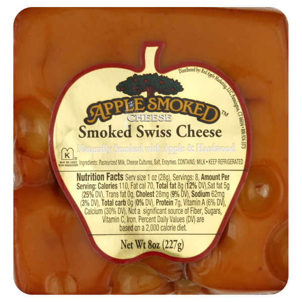 slide 1 of 1, Red Apple Cheese Smoked Swiss Cheese 8 oz, 8 oz