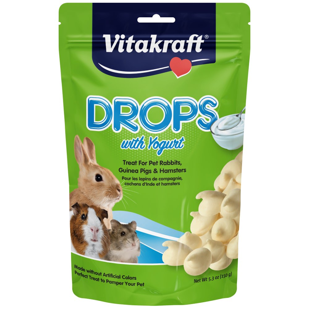 slide 1 of 1, Vitakraft Drops with Yogurt Rabbit Treats, 5.3 oz