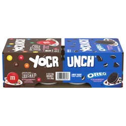 YoCrunch Low Fat Yogurt Variety Pack, Strawberry Yogurt with M&Ms and OREO, 6 oz., 8 Pack
