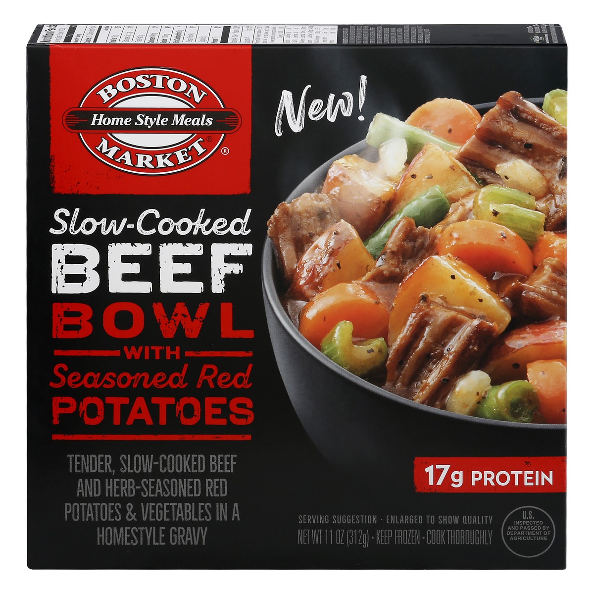 slide 1 of 11, Boston Market Slow Cooked Beef Bowl 11.0 Oz. (Frozen), 11 oz