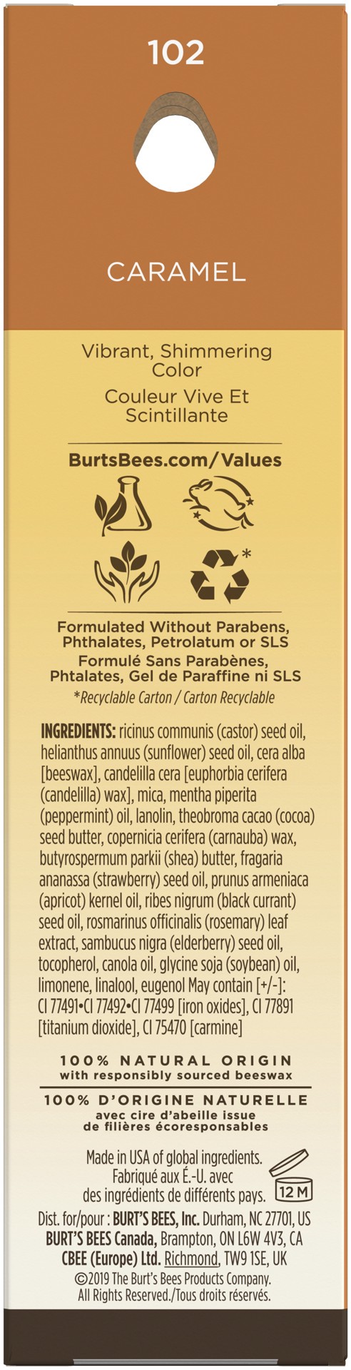 slide 4 of 5, Burt's Bees Caramel Lip Shimmer 0.09 oz, 0.09 oz