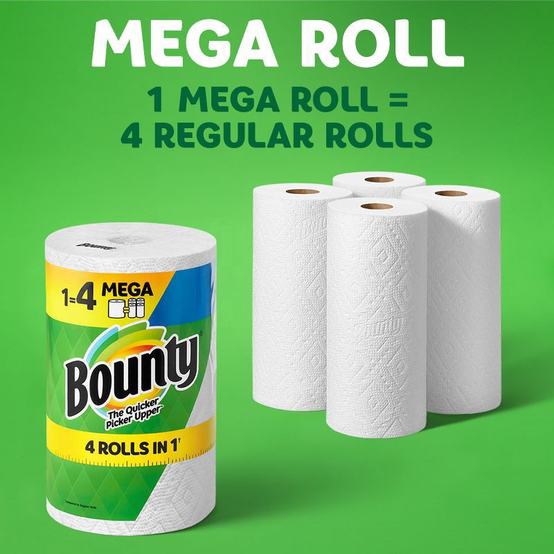 slide 17 of 17, Bounty Paper Towels Select-A-Size White, 6 Mega Rolls, 164 Sheets Per Roll, 6 ct