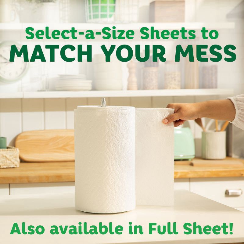 slide 9 of 17, Bounty Paper Towels Select-A-Size White, 6 Mega Rolls, 164 Sheets Per Roll, 6 ct