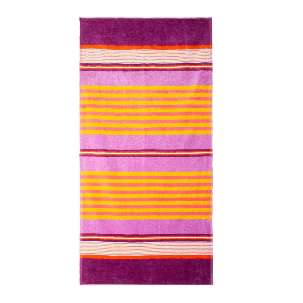 slide 1 of 1, HD Designs Outdoors Wild Striped Beach Towel - Violet, 1 ct