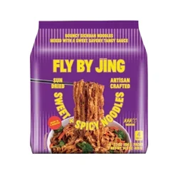 Fly By Jing, Sweet & Spicy Noodels Multi Pack, 16.24 OZ