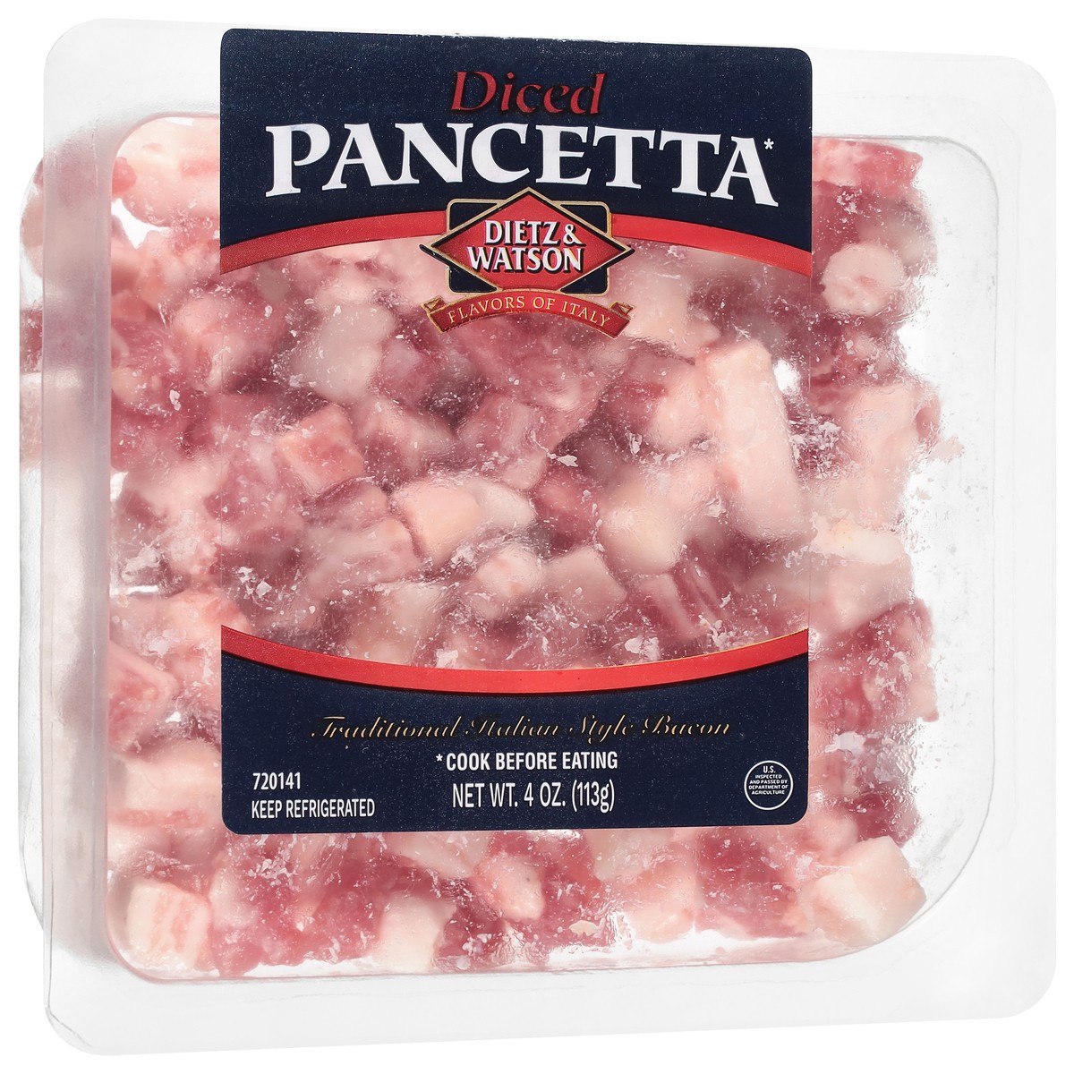 slide 3 of 4, Dietz & Watson Diced Pancetta 4 oz, 1 ct